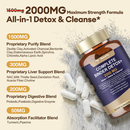 Totaria 2000MG All-in-1 Detox Binder | Liver & Gut Support
