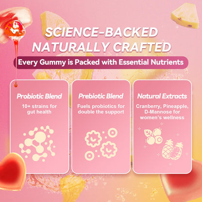 Totaria Premium Feminine Balance Gummies - Sugar-Free Multivitamin for Women | 60 Count (Pack of 2)