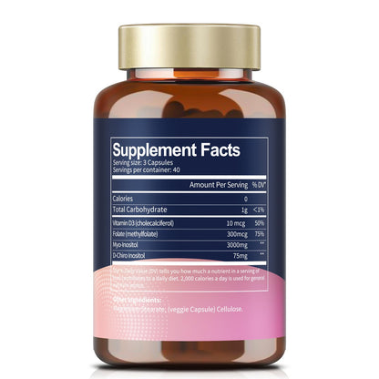 Totaria Inositol Supplement for Women – 40:1 Myo-Inositol & D-Chiro, Vitamin D3 + Folate (Pack of 2)