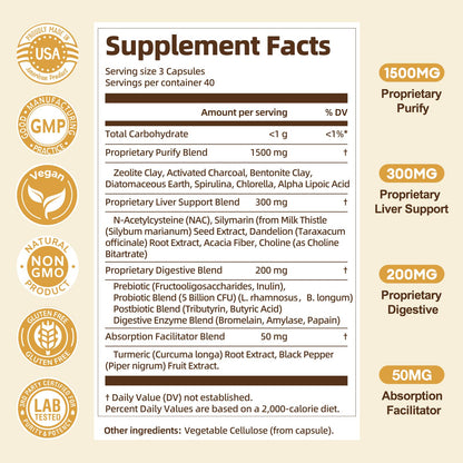 Totaria 2000MG All-in-1 Detox Binder | Liver & Gut Support
