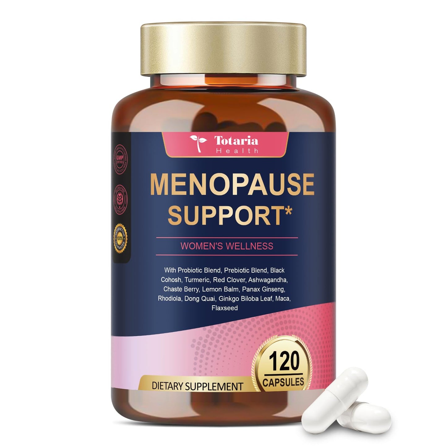 Totaria 40-in-1 Menopause Supplement for Women – Hormone Balance, Night Sweats Relief, 120 Capsules