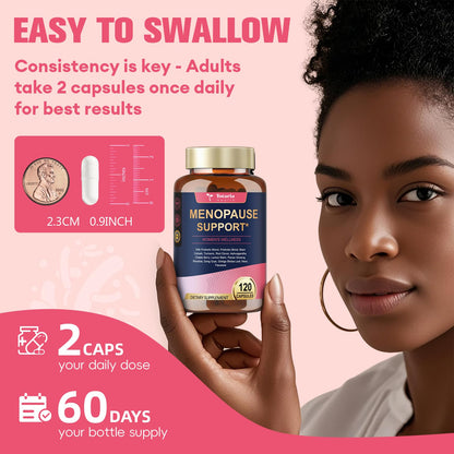 Totaria 40-in-1 Menopause Supplement for Women – Hormone Balance, Night Sweats Relief, 120 Capsules