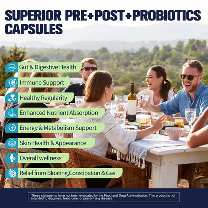 Totaria 5-in-1 Probiotic, Prebiotic & Postbiotic for Gut Health – 60B CFU, 4-Month Vegan Supply