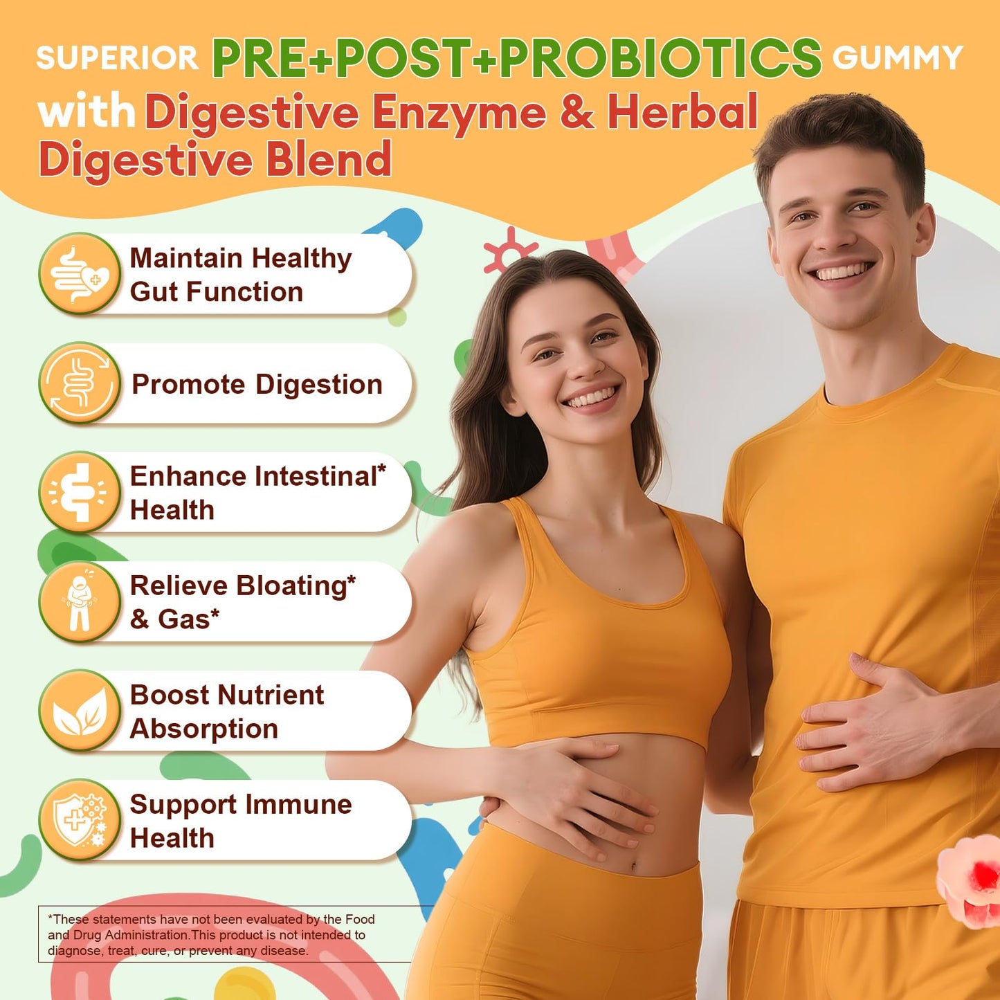 Totaria Sugar Free 5-in-1 Probiotic Gummies – 60 Count | Digestive & Immune Support | Vegan