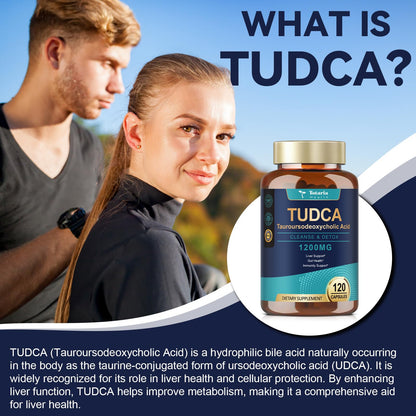 Totaria TUDCA Bile Salts 1200mg – 120 Capsules | Ultra-Strength Liver & Gallbladder Support | Vegan