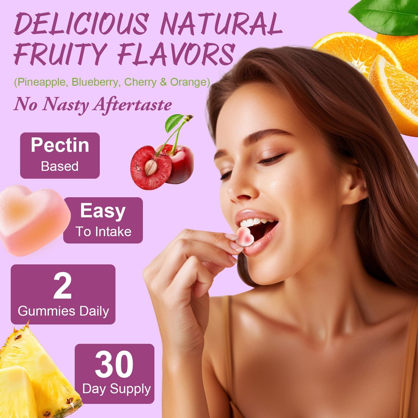 (2 Pcs) Sugar Free Women's Multivitamin Gummies with Iron – Immune & Skin Health