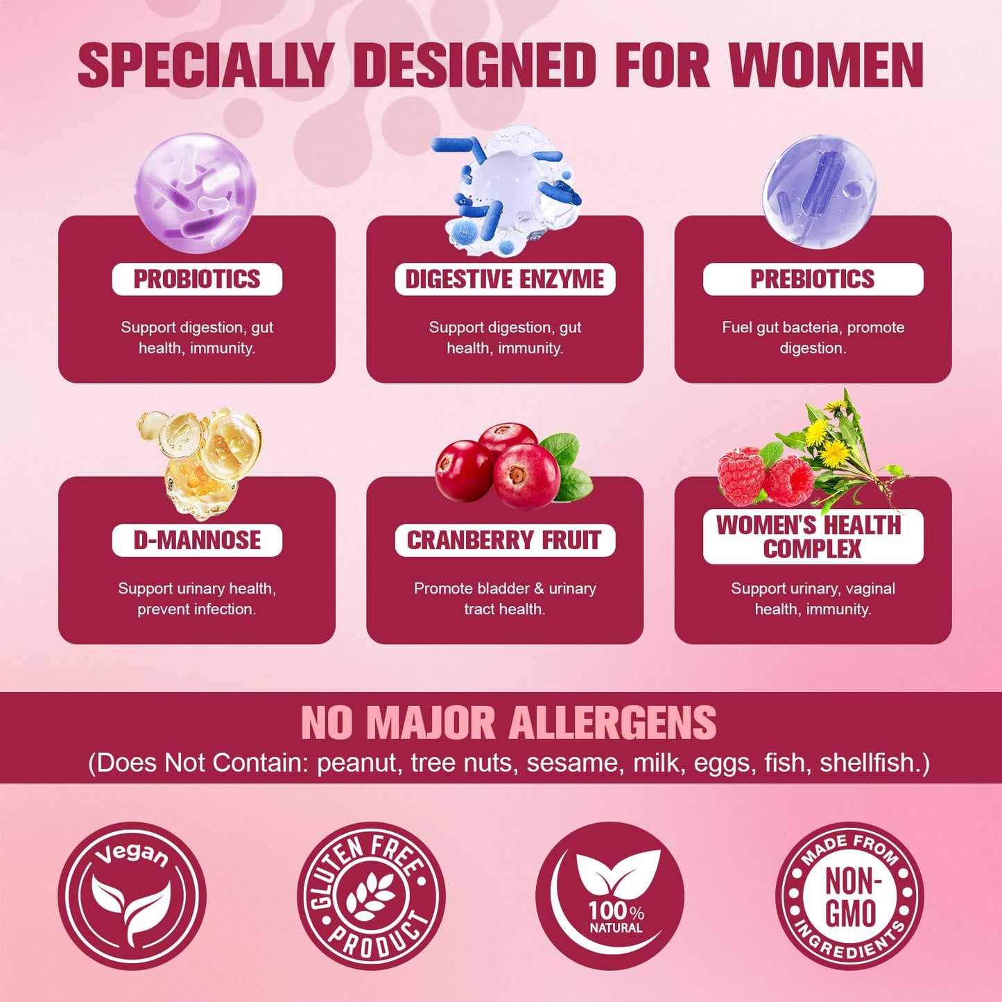 Totaria Probiotics for Women – 120B CFU, Akkermansia, Enzymes & Prebiotics | 120 Vegan Capsules