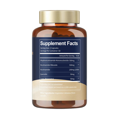 Totaria NMNH Supplement with Niacinamide, Quercetin & Resveratrol for NAD+ Support