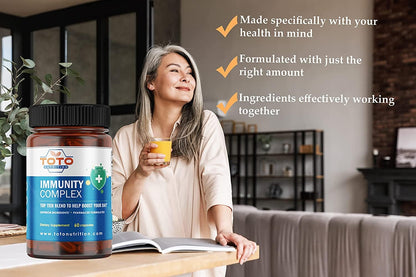 TotoNutrition Immunity Support Booster – 9-in-1 Vitamins & Herbal Formula