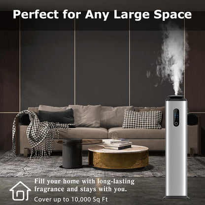 1000ML Tower Hotel Scent Diffuser with WiFi App Control – Large Space Diffuser for 10,000 Sq Ft | Silver