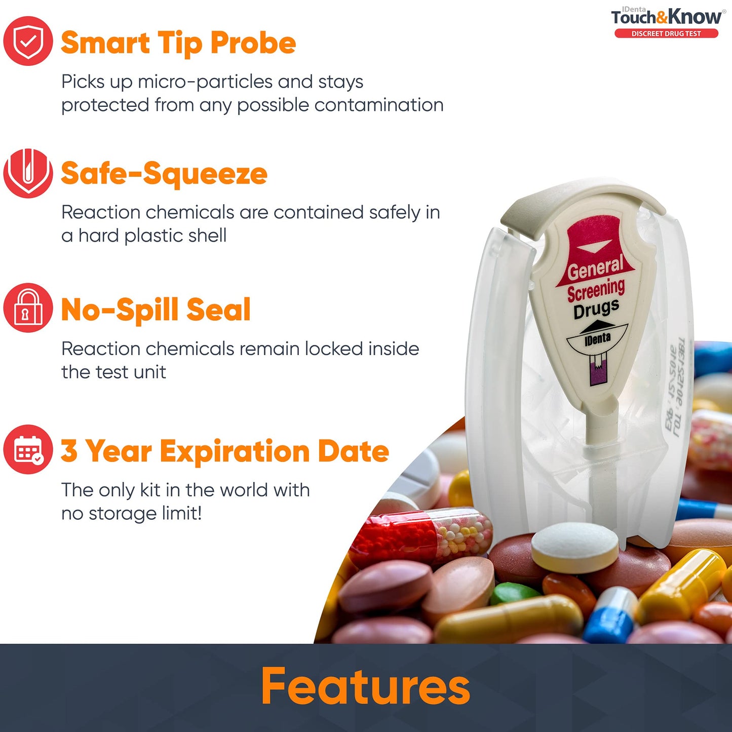 Touch&Know Multi Drug Test Kit – Instant Home Screening for 30 Substances