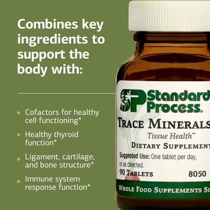 Trace Minerals-B12 with Iodine, Zinc & Copper - Thyroid & Cell Function Support | 90 Tablets