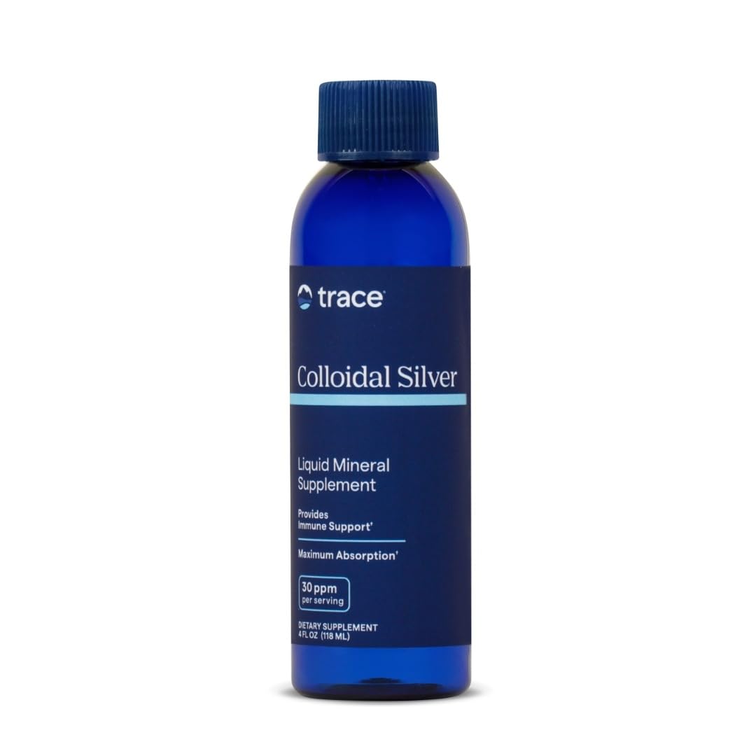 Trace Minerals Colloidal Silver Liquid – 30 PPM Safe Dose, 4 oz Bottle, Vegan, 99.99% Pure