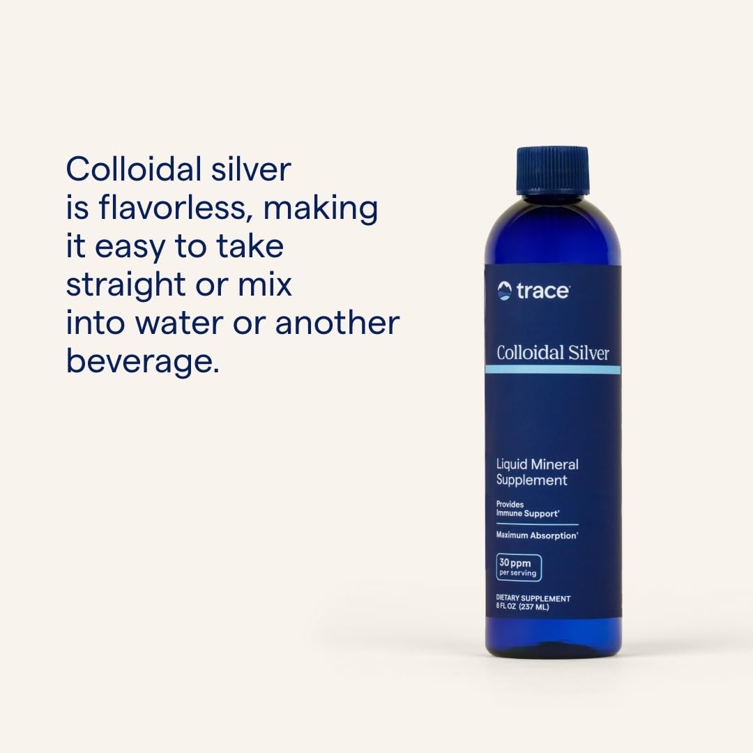 Trace Minerals Colloidal Silver — Liquid Mineral Supplement, 8 fl oz