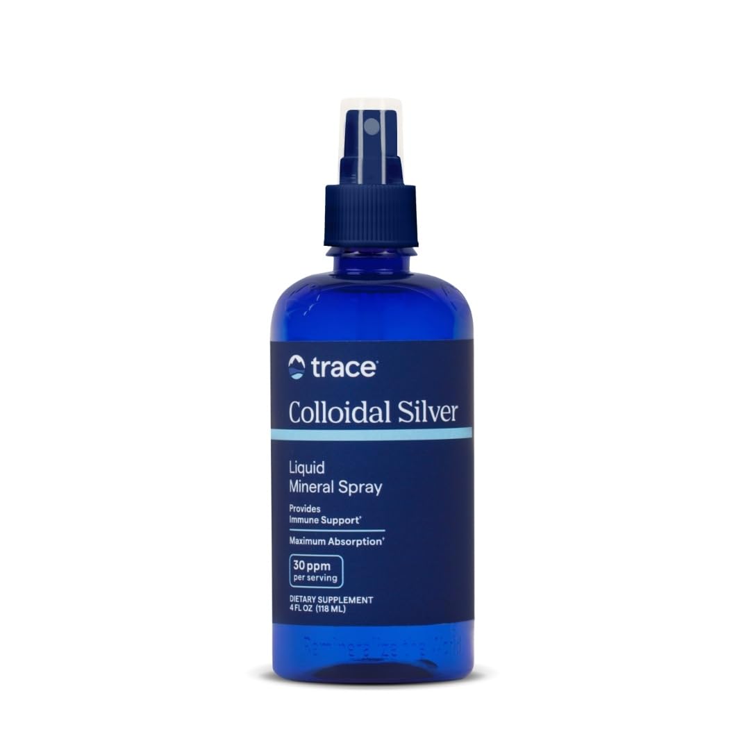 Trace Minerals Colloidal Silver Spray - Immune, Skeletal and Sleep Health Support (4 fl oz)