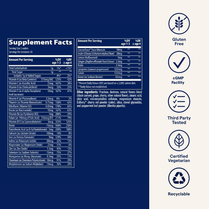 Trace Minerals Complete Kids Chewable Multivitamin - Gluten-Free, 60 Wafers