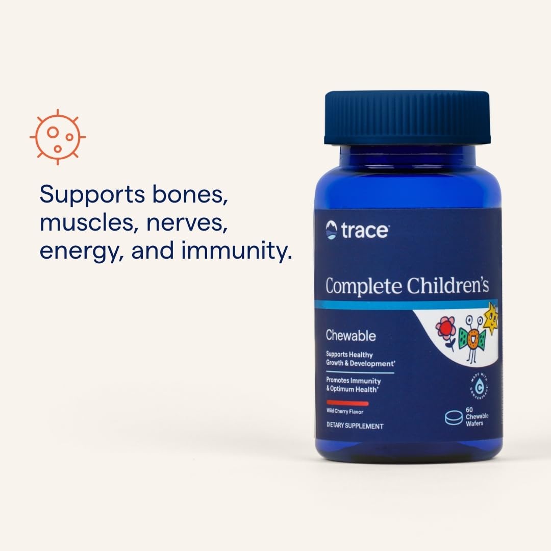 Trace Minerals Complete Kids Chewable Multivitamin - Gluten-Free, 60 Wafers