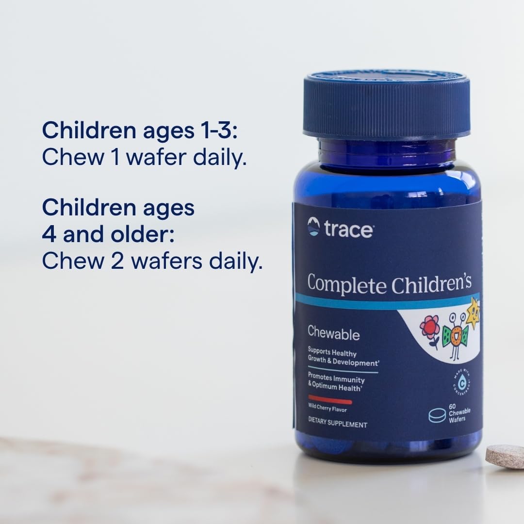 Trace Minerals Complete Kids Chewable Multivitamin - Gluten-Free, 60 Wafers