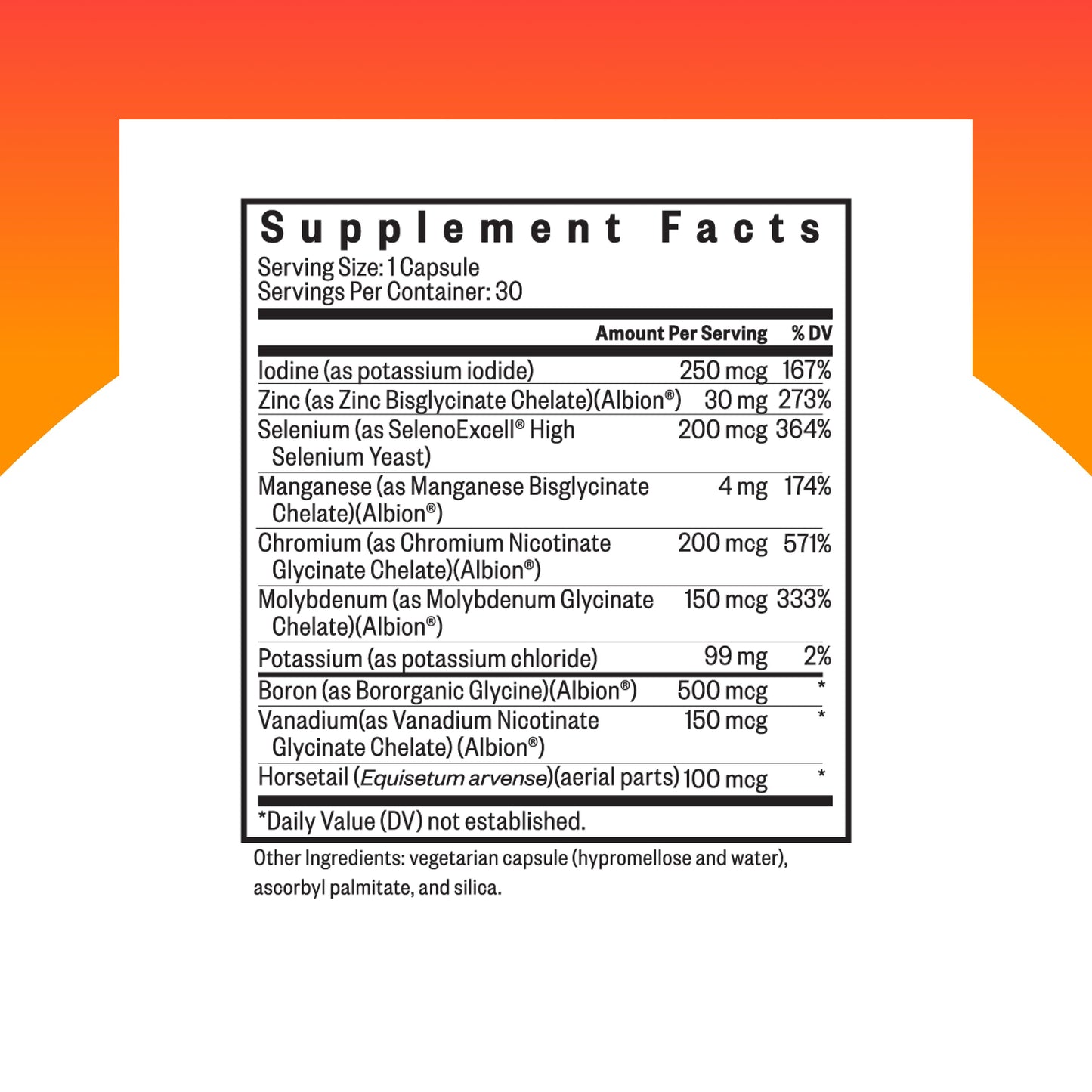 Seeking Health Trace Minerals Complex II: Immune & Brain Health, Zinc & Selenium, Iron- & Copper-Free (30 Capsules)