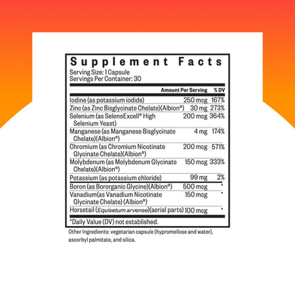 Seeking Health Trace Minerals Complex II: Immune & Brain Health, Zinc & Selenium, Iron- & Copper-Free (30 Capsules)