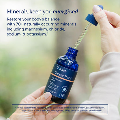 Trace Minerals ConcenTrace Trace Mineral Drops | Supports Energy, Digestion, Bone Health & Hydration, 70+ Ionic Trace Minerals w/Magnesium, Chloride & Potassium | Keto, Vegan & Non-GMO | 48 Servings