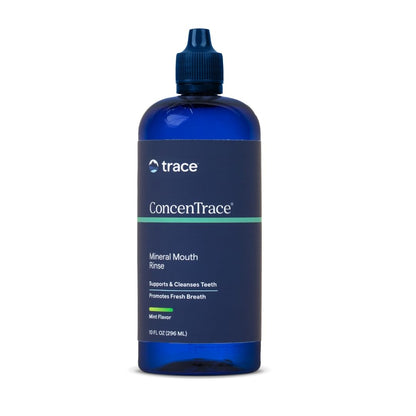 Trace Minerals ConcenTrace Mineral Mouth Rinse – Mint, 10 oz (Pack of 2) | Alcohol Free, Vegan, Gluten Free, Non-GMO