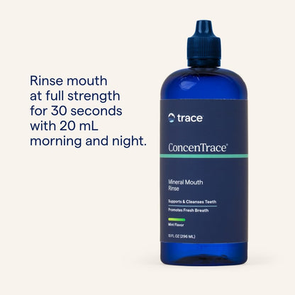 Trace Minerals ConcenTrace Mineral Mouth Rinse – Mint, 10 oz (Pack of 2) | Alcohol Free, Vegan, Gluten Free, Non-GMO