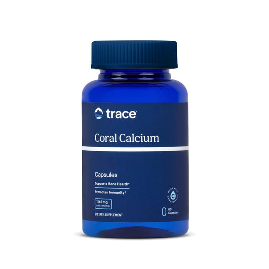 Trace Minerals Coral Calcium - Dietary Supplement for Immune & Bone Health | 60 Vegetarian Caps (30 Servings) BritishVita | Premium UK Vitamins & Wellness Supplements