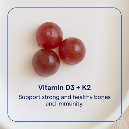 Trace Minerals D3 + K2 Gummies – Vegan, Gluten-Free, Strawberry, 60 Servings
