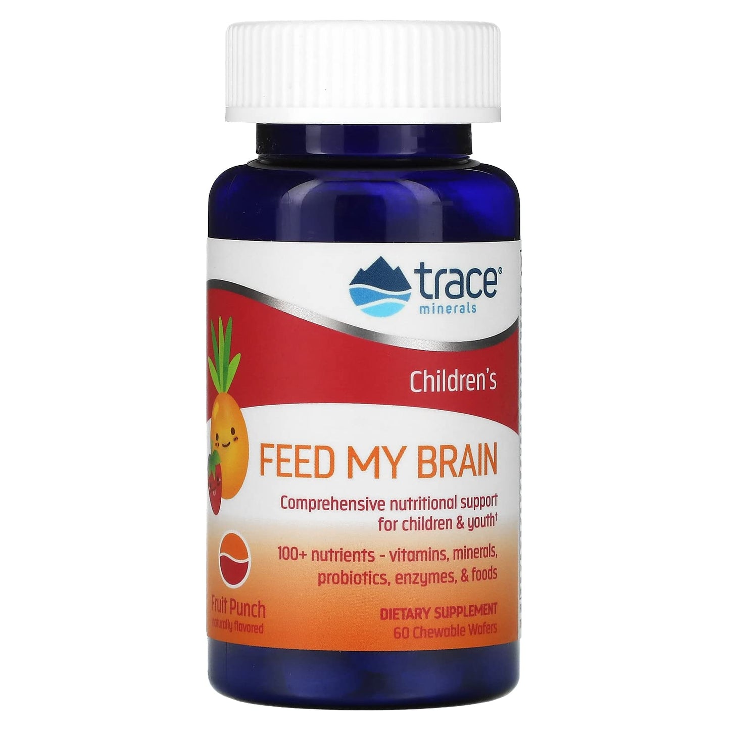 Trace Minerals Feed My Brain Kids – Brain Support Multivitamin (Fruit Punch)