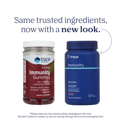 Trace Minerals Immunity Gummies - Zinc, Vitamin C & D | Cherry