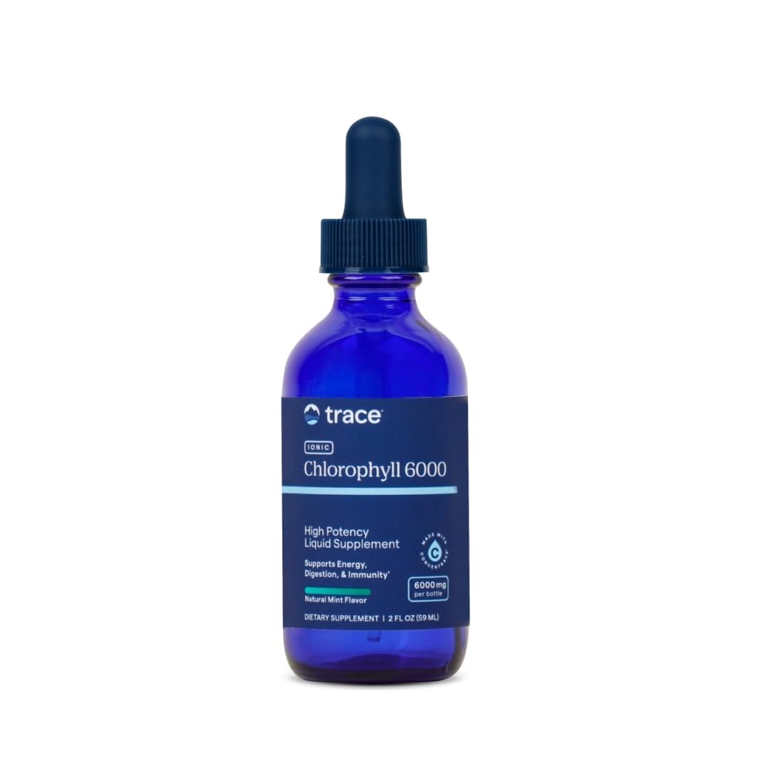Trace Minerals Concentrated Ionic Chlorophyll - Liquid Chlorophyll Supplement for Cell Health, Digestive System & Energy Support - Immune Support - Gluten-Free - Vegan - Natural Mint 2 fl oz (120 Servings)
