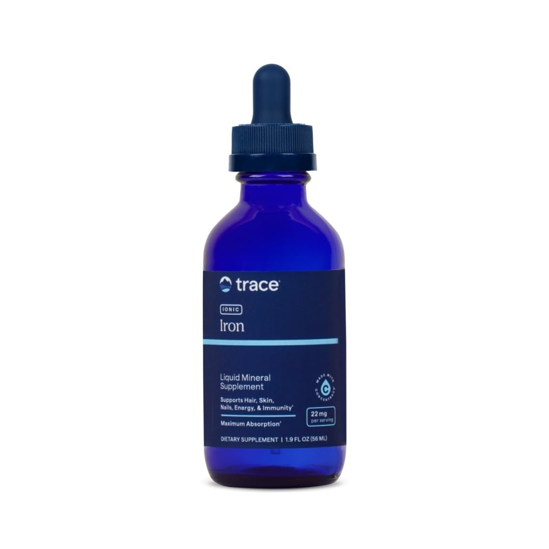 Trace Minerals Ionic Iron 22 mg – Immune Support & Energy (Liquid, 1.9 fl oz)