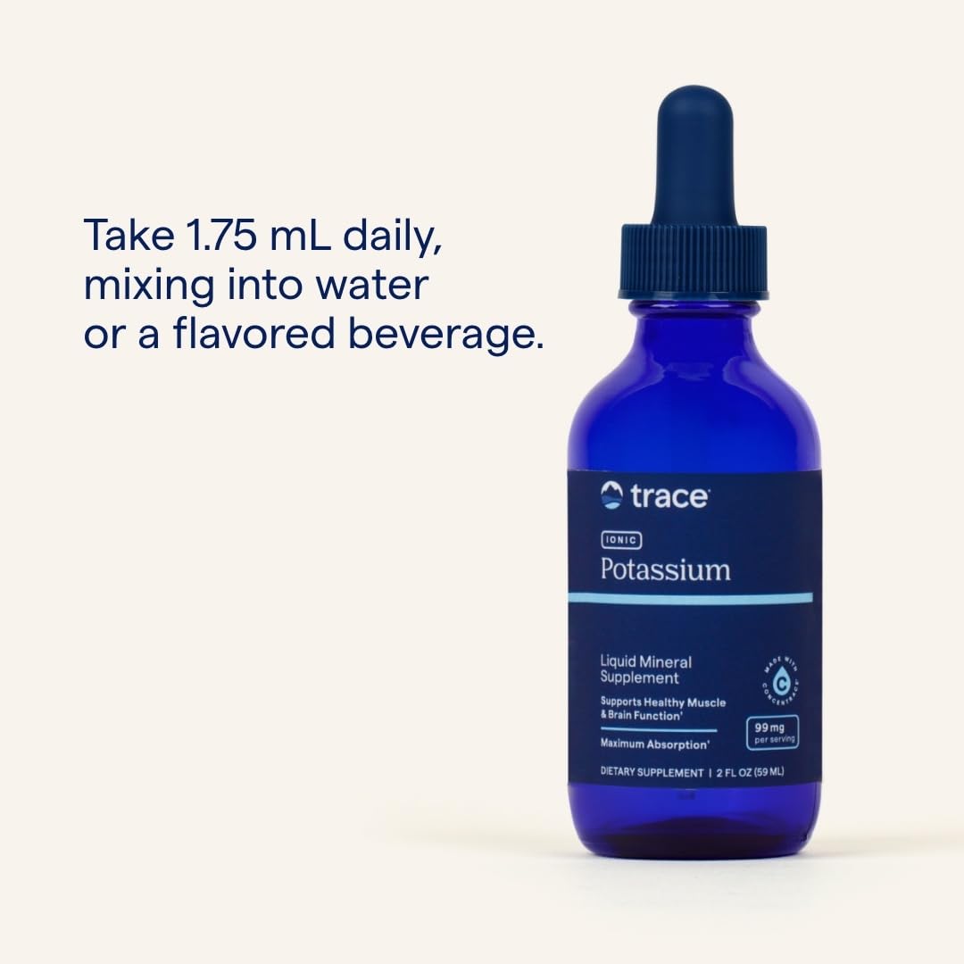 Trace Minerals Ionic Potassium — Liquid Potassium & Magnesium Supplement, 2 oz