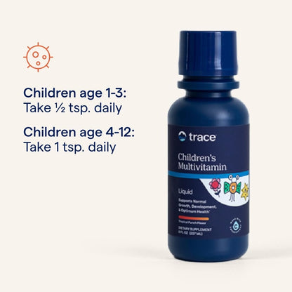 Trace Minerals Children's Multivitamin - Immune Support, Gluten-Free Citrus Punch (8 fl oz, 48 Servings)