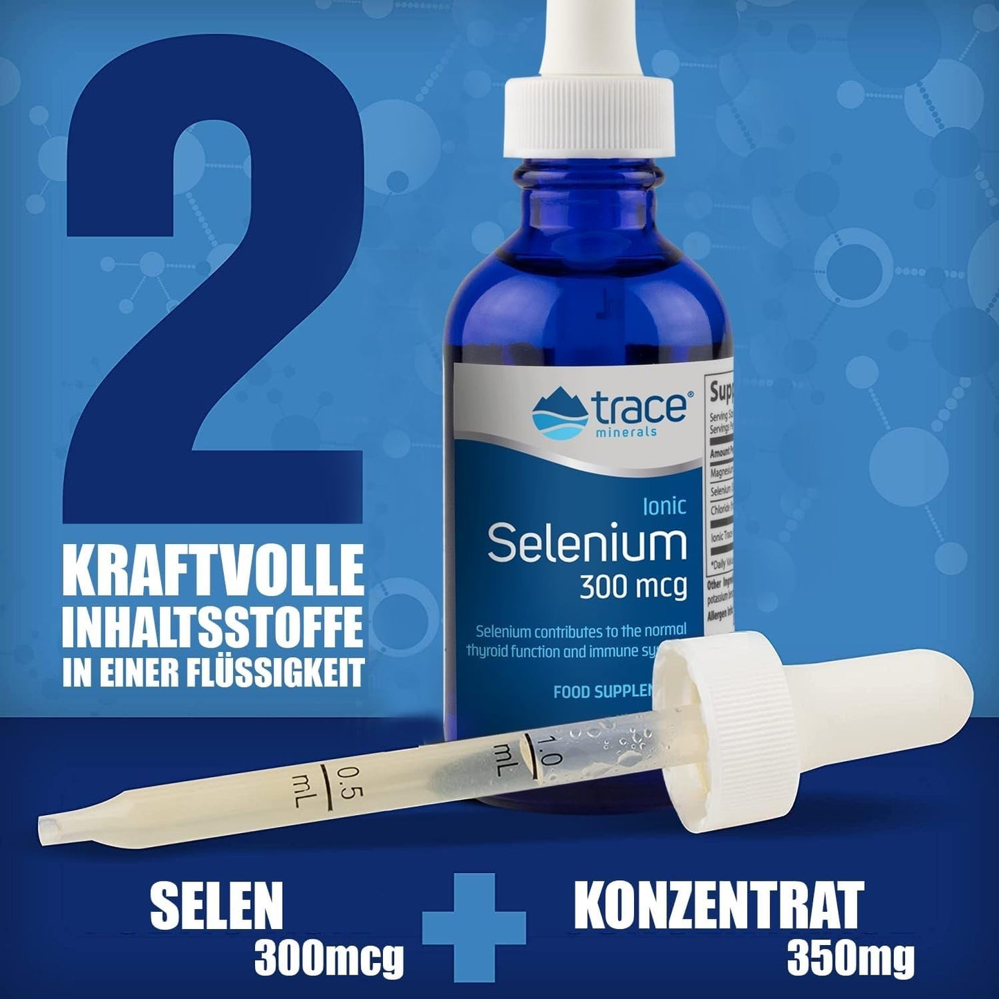 Trace Minerals Liquid Ionic Selenium – High-Absorption Immune & Hormone Support (2 fl oz, 48 Servings)