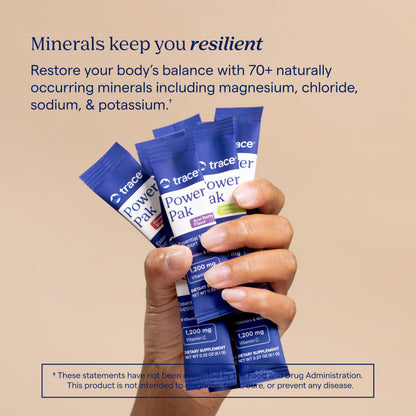 Trace Minerals Power Pak Electrolyte Multivitamin Packets – Acai Berry, 60 Packets