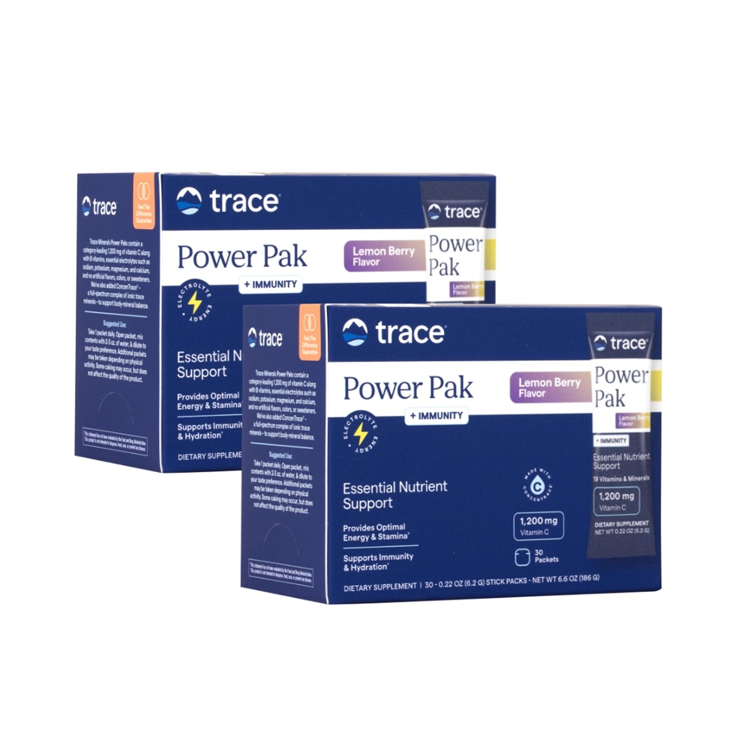 Trace Minerals Power Pak Electrolyte Multivitamin Packets – Acai Berry, 60 Packets