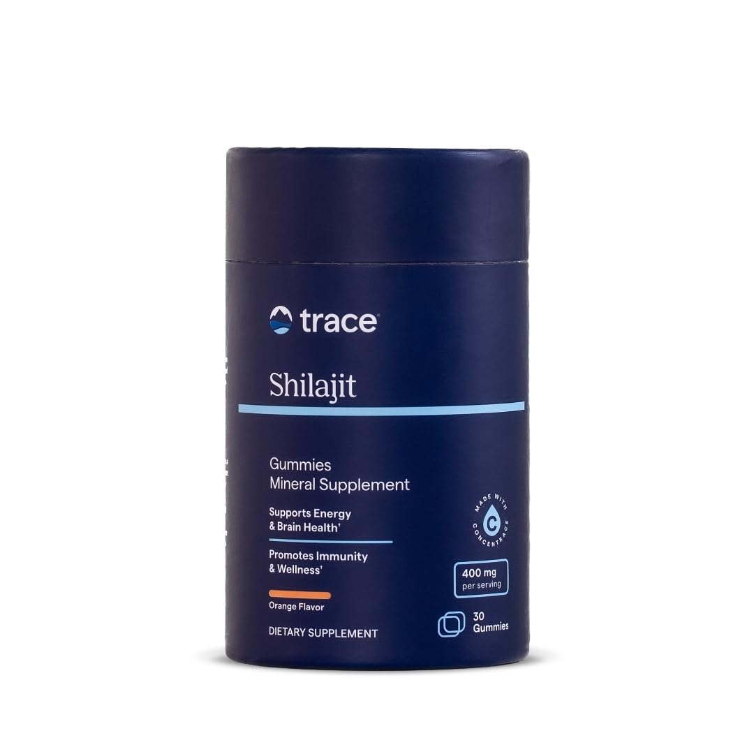 Trace Minerals Shilajit Gummies - Orange Chewable Immunity, Energy & Brain Health | 30 Count