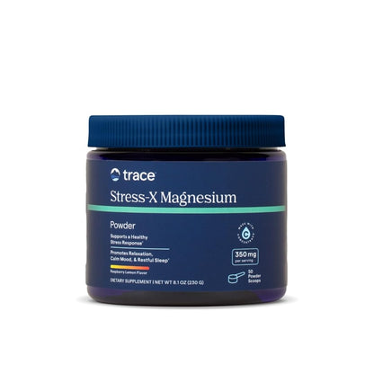 Trace Minerals Stress-X Magnesium Powder Raspberry Lemon (8.5 oz) – Stress Relief & Sleep Support