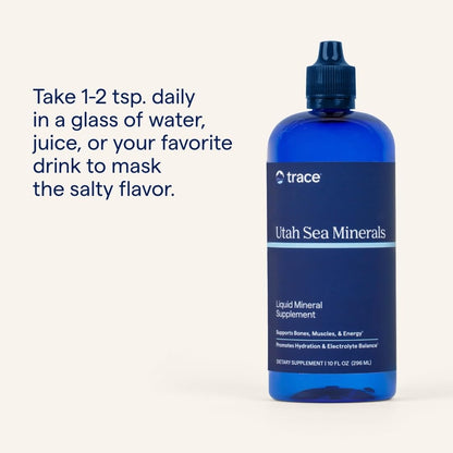 Trace Minerals Utah Sea Minerals - Liquid Ionic Minerals | 16 oz