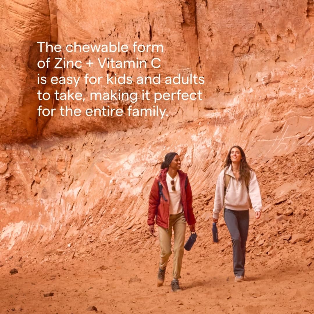 Trace Minerals Zinc + Vitamin C Chewable Wafers — Immune Support & Antioxidant (60 Servings)