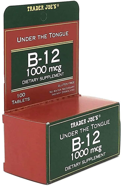 Trader Joe's Under The Tongue B-12 1000 mcg Dietary Supplement - 100 Tablets