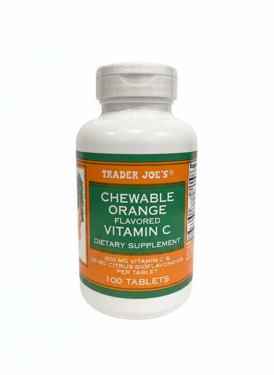 Trader Joe's Chewable Orange Flavored Vitamin C – 100 Tablets BritishVita | Premium UK Vitamins & Wellness Supplements