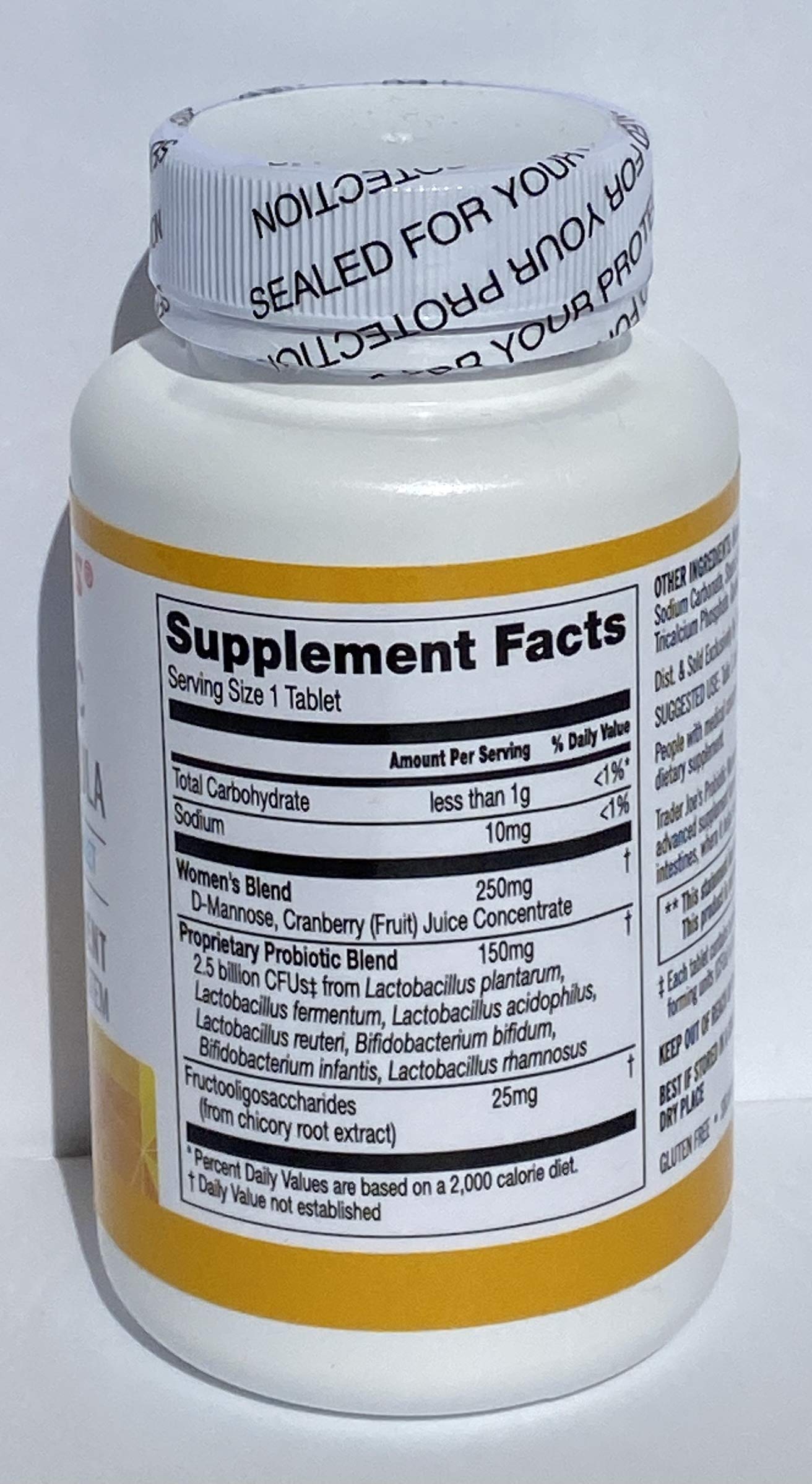 Trader Joe's Probiotic Women's Formula - 2.5 Billion CFU per Tablet, 30 Tablets