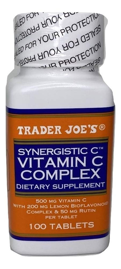 Trader Joe's Vitamin C Complex - 100 Tablets (500 mg per Tablet) with Lemon Bioflavonoids