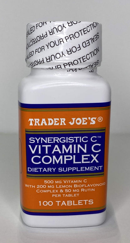 Trader Joe's Vitamin C Complex - 100 Tablets (500 mg per Tablet) with Lemon Bioflavonoids