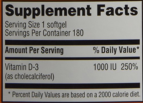 Trader Joe's Vitamin D-3 1000 IU – 180 Softgels