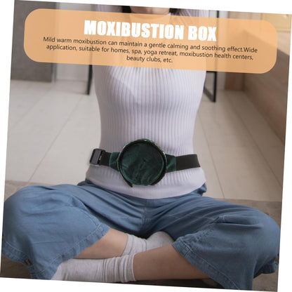 2-Piece Moxibustion Box Set with Velvet Smoke Filter – Copper Moxa Burner for Full-Body Use
