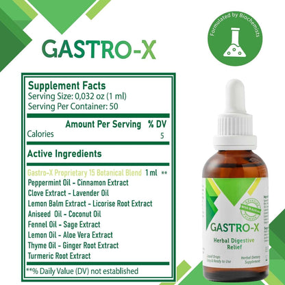 Nurse Harvey's Gastro-X – Herbal Stomach Care Drops (50ml) – Sugar-Free